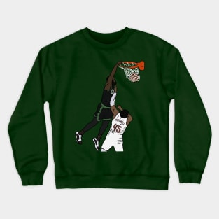 Jaylen Brown Dunks on Donovan Mitchell Crewneck Sweatshirt